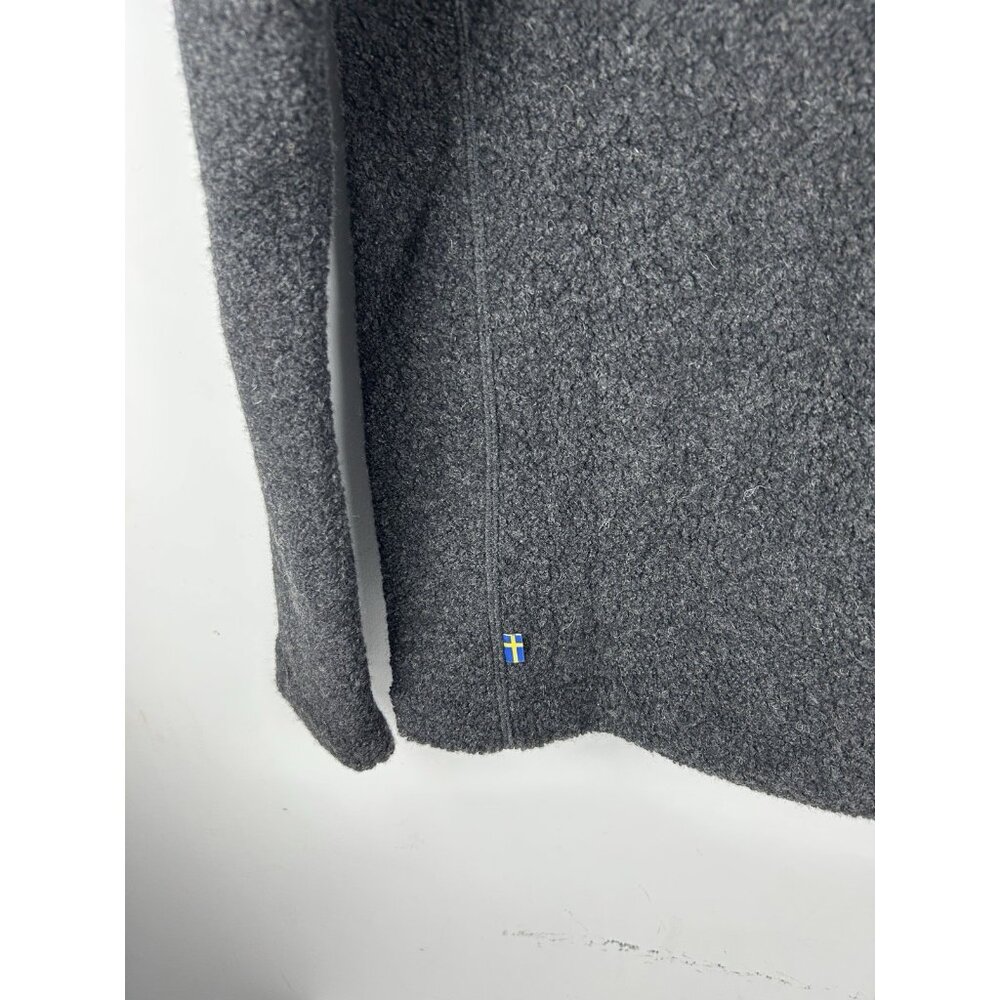 Fjallraven Women's S Kaitum Fleece  Charcoal Gray Hooded Jacket New $230 - Picture 7 of 10